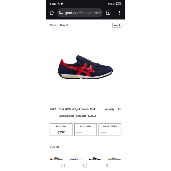 Asics Onitsuka Tiger Men's Size 14 Sneakers New With Tags Red Navy LIMITED RARE - Picture 8 of 14